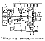Расположение механизмов на поворотной платформе крана ДЭК-251